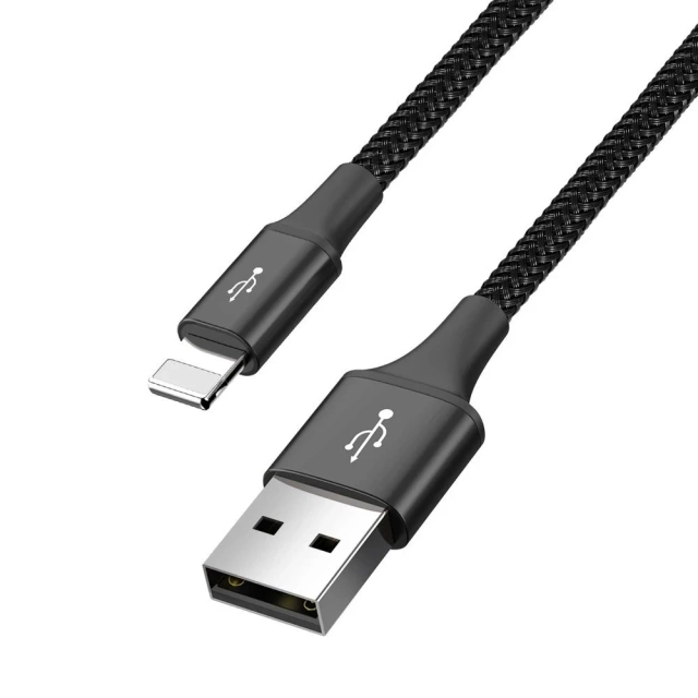 Baseus Kabel USB 4in1 2x Lightning / USB Typ C / Micro-USB-Kabel in Nylongeflecht 3,5A 1,2m schwarz (CA1T4-A01)