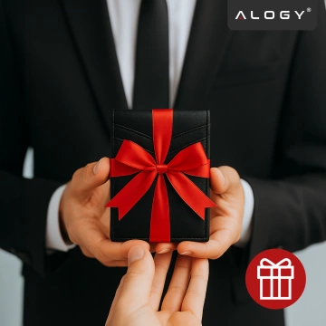 RFID-Schutzhülle für Geldbörsen, blockiert Signale für Karten und Dokumente, dünn, klein, Alogy, Herren- und Damengeldbörse, Schwarz