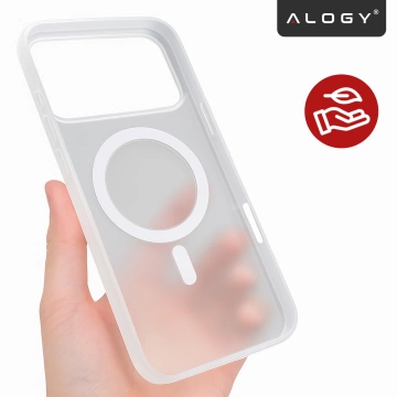 Apple iPhone 17 Pro Max Hülle – Matte MagSafe-Abdeckung mit Linsenschutz, schlank und kratzfest, perfekte Passform – Alogy Skinny MatteCase™ Weiß