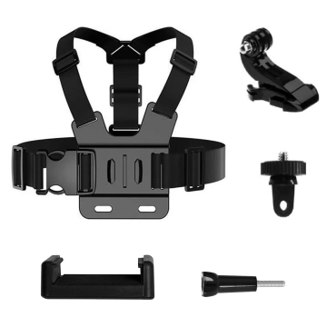 GoPro Brustgurt-Zubehörset 5in1 für GoPro, DJI, Insta360, SJCam, Eken Sportkameras (GoPro 5 in 1 Brustgurt)