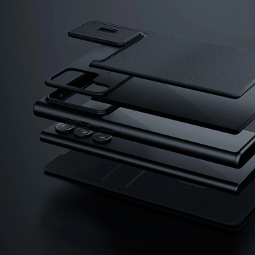 Nillkin Qin Leather Pro Case Samsung Galaxy S23 Flip Cover Kamerahülle Grün