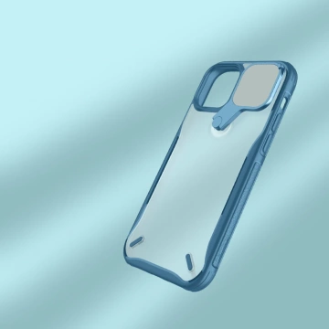 Nillkin Cyclops Case Eine strapazierfähige Hülle mit einer Kameraabdeckung und einem faltbaren Ständer für das iPhone 13 Pro Max blau