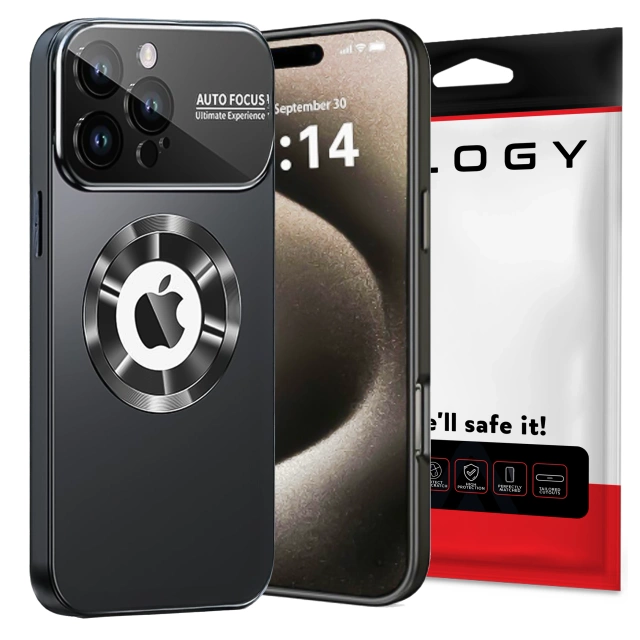 Etui do Apple iPhone 16 Pro obudowa Alogy MagSafe LuxeShield™ Case z ochroną obiektywów do MagSafe Graphite Black + szkło hartowane