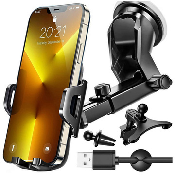 Alogy 3-in-1-Autotelefonhalter für die Windschutzscheibe, das Armaturenbrett, den Cockpit-Organizer
