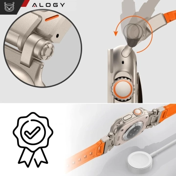 Armband Alogy Luxury Metal TPU Band für Apple Watch 42/44/45/49mm Orange