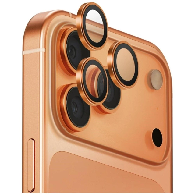 Szkło na obiektyw iPhone 17 Pro/Pro Max UNIQ Optix Aluminium Bursztynowy