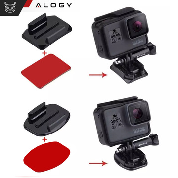 Zestaw akcesoriów montażowych Alogy 20w1 na kask do kamer sportowych GoPro, DJI, Insta360, SJCam, Eken