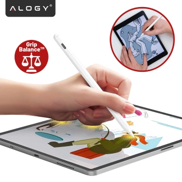 Alogy Magnetischer Stylus-Stift, Notiz- und Skizzenstift für Apple iPad Pro/Air/Mini, Weiß