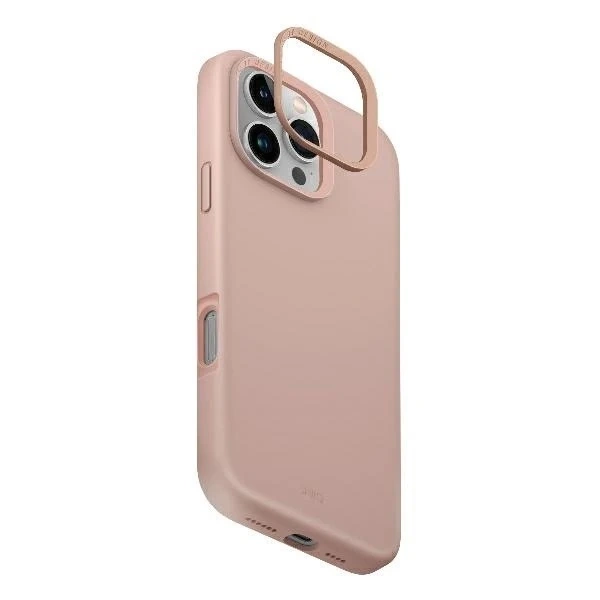 Etui UNIQ Lino Hue do iPhone 16 Pro Max MagClick Różowe Silikonowe