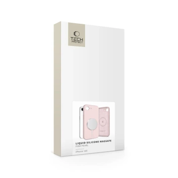 Tech-Protect Liquid Silicone MagSafe iPhone 16e Hülle Pink