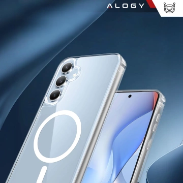 Schutzhülle für Samsung Galaxy S24 FE, Alogy HybridMag™️ Hülle mit MagSafe-Funktion, transparent