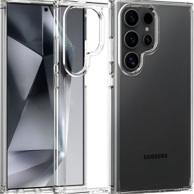 Etui do Samsung Galaxy S24 Ultra obudowa plecki futerał Hybrid Clear Case Alogy Przezroczyste + Szkło