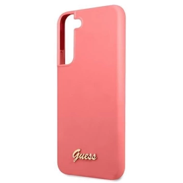 Ratet mal, GUHCS22MLSLMGFU S22 S906 fuksja/fuchsia Hardcase Silikonschrift Metalllogo