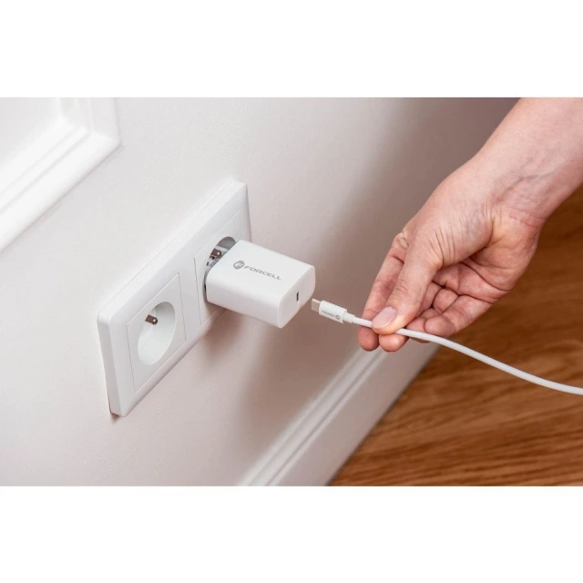 Ładowarka Forcell 20W USB-C PD QC 4.0 + Kabel Lightning do iPhone 12 13 14