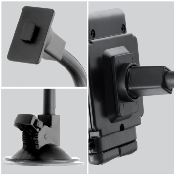 Forcell Regular 2in1 Autohalterung Gitter/Glasarm 17cm Schwarz