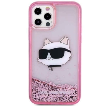 Etui ochronne na telefon Karl Lagerfeld KLHCP12MLNCHCP do Apple iPhone 12 /12 Pro 6,1" różowy/pink hardcase Glitter Choupette Head