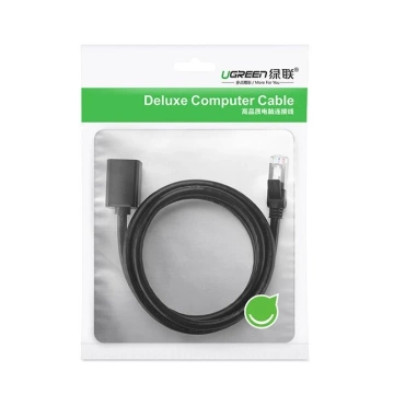 UGREEN Ethernet-Verlängerungskabel RJ45 Cat 6 FTP 1000 Mbit/s 2 m schwarz (NW112 11281)