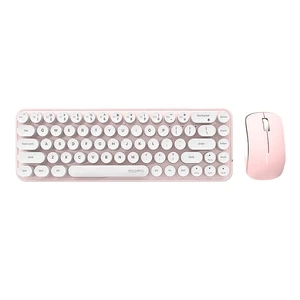 MOFII Bean 2.4G Kabelloses Tastatur-Maus-Set (Weiß-Pink)
