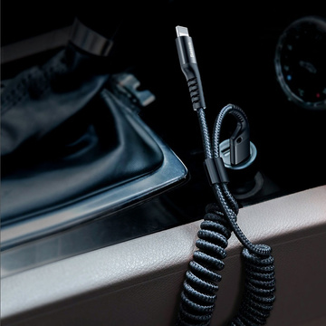 1m Baseus Federkabel USB zu Lightning 2A Schwarz