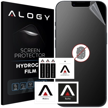 „MATTE“-Folie für Apple iPhone 14 Hydrogel Alogy HydroSkin Matte Pro™ Display für „FINGERPRINT FREE“-Hülle