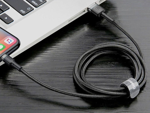 Kabel 2m Baseus USB-C 2A grau schwarz