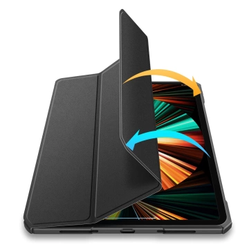Dux Ducis Copa Hülle für iPad Pro 12.9 '' 2021/2020/2018 Smart Cover mit Ständer schwarz