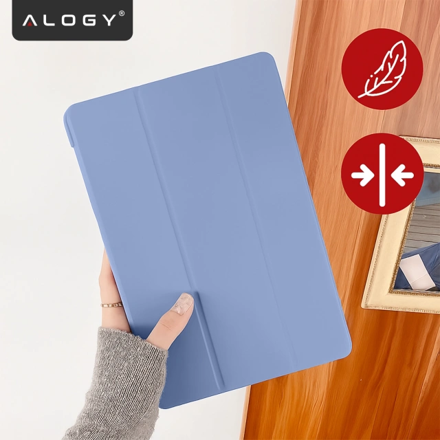 Etui do Apple iPad 11gen. 11" 2025 / 10gen. 10.9" 2022 – hybrydowa ochrona z miejscem na rysik, składana okładka z funkcją podstawki, precyzyjne dopasowanie – Alogy HybridBook™ Case Lawendowy