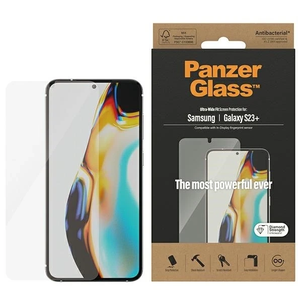 Szkło hartowane do Samsung Galaxy S23+ PanzerGlass Ultra-Wide Fit CamSlider