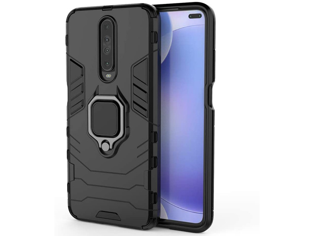 Etui obudowa Alogy Stand Ring Armor do Xiaomi Poco X2 czarne + Szkło