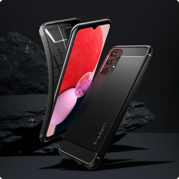 Etui Spigen Rugged Armor für Samsung Galaxy A13 4G / LTE Mattschwarz