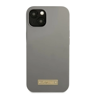 Etui Guess GUHMP13SSPLG do iPhone 13 mini 5,4" szary/grey Hard Case Silicone Logo Plate MagSafe