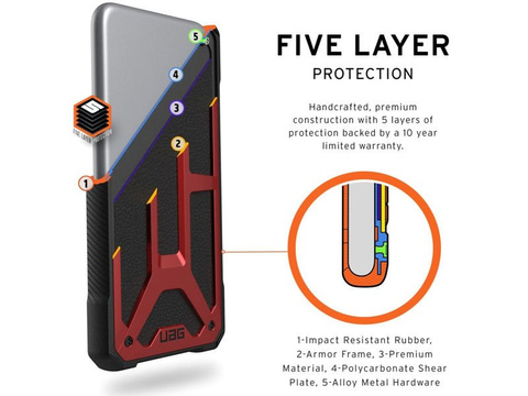 Etui UAG Urban Armor Gear Monarch do iPhone 11 Pro Crimson Red Leather