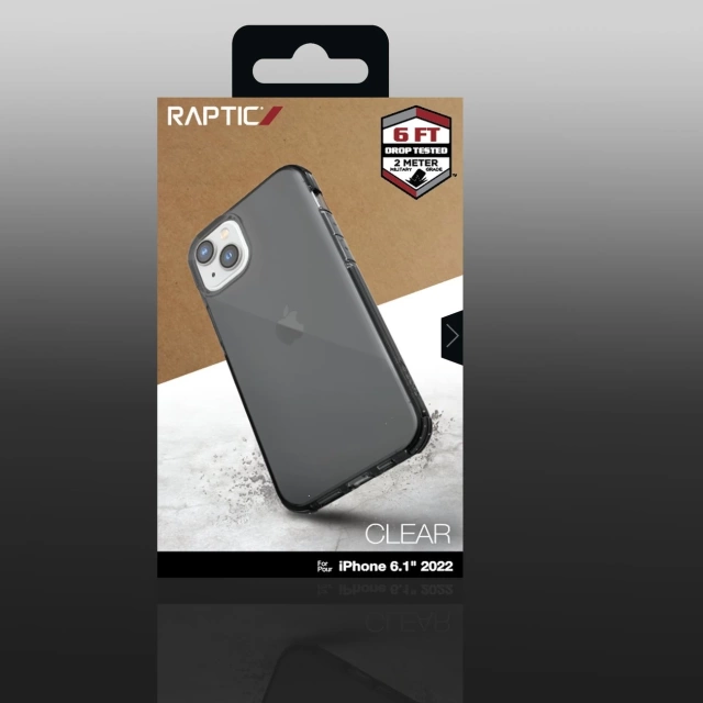 Raptic Clear Case etui iPhone 14 pancerny pokrowiec szary
