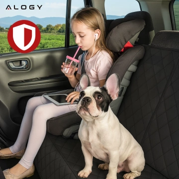 XXL-Autositzschutz, Rücksitzbezug, Autositzbezug für Hunde und Haustiere, Größe L, Alogy SeatGuard™ Schwarz