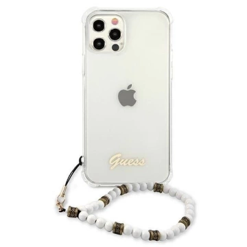 Guess GUHCP12MKPSWH iPhone 12/12 Pro 6,1" Transparente Hardcase White Pearl