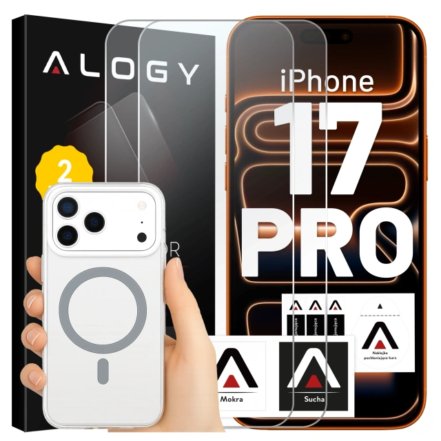 Etui do Apple iPhone 17 Pro – matowa obudowa do MagSafe z ochroną obiektywu, smukłe i odporne na zarysowania, idealne dopasowanie – Alogy Skinny MatteCase™ Białe + 2x Szkło Hartowane