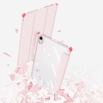 Dux Ducis Toby Armored Flip Smart Case für iPad mini 2021 mit Apple Pencil Holder Pink