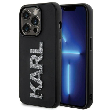 Etui Karl Lagerfeld KLHCP15X3DMBKCK für iPhone 15 Pro Max 6,7" czarny/schwarz Hardcase 3D Rubber Glitter Logo