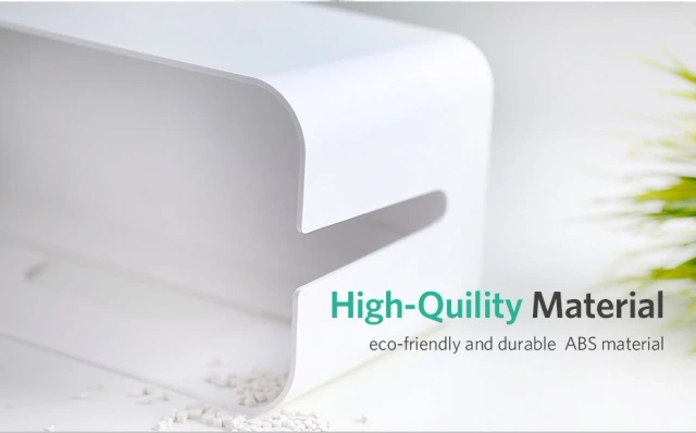 Organizer do kabli UGREEN pudełko pojemnik na listwy L 42,5x17,5x15,5cm czarno-biały (LP110)