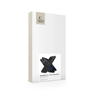 iPhone 16 Pro Tech-Protect MagMat MagSafe Case 3er-Set Mattschwarz