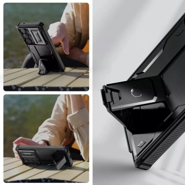 Samsung Galaxy S25 Ultra Hülle Schutzhülle Tech-Protect Kevlar Cam Schwarz