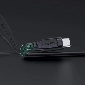 Acefast Kabel MFI USB Typ C - Lightning 1,2m, 30W, 3A schwarz (C3-01 schwarz)