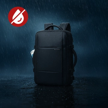 Reiserucksack Bange BackPack Business erweiterbarer Rucksack Geräumige Tasche für 17,3-Zoll-Laptop mit USB-Anschluss Schwarz