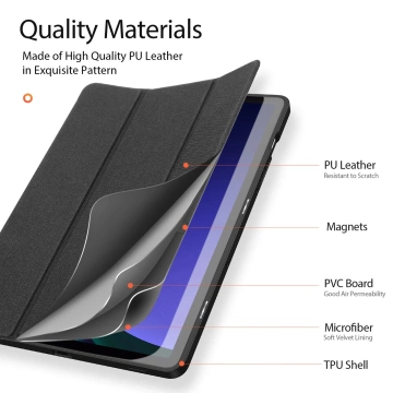 Dux Ducis Domo Flip- und Smart-Sleep-Hülle für Samsung Galaxy Tab S9 – Schwarz