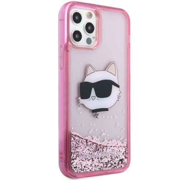Etui ochronne na telefon Karl Lagerfeld KLHCP12MLNCHCP do Apple iPhone 12 /12 Pro 6,1" różowy/pink hardcase Glitter Choupette Head