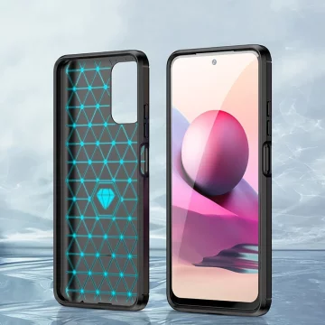 Etui TPUCarbon für Xiaomi Poco M5S / Redmi Note 10 / 10s Schwarz