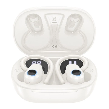 HOCO TWS EQ8 Kabellose Bluetooth-Kopfhörer – Weiß mit Ladeetui