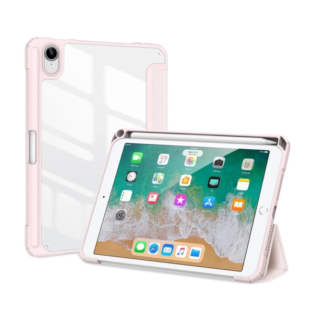 Dux Ducis Toby pancerne etui z klapką Smart Case do iPad mini 2021 z uchwytem na Apple Pencil różowy