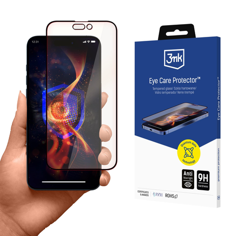 Szkło hartowane Anti-Blue Light do Apple iPhone 15 Pro Max - 3mk Eye Care Protector