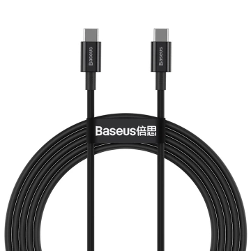 Baseus Superior Kabel USB Typ C - USB Typ C Kabel Schnellladung Quick Charge / Power Delivery / FCP 100W 5A 20V 2m schwarz (CATYS-C01)
